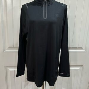 NWT! Spyder Active Pro Web Mens Black 1/4 Zip Pullover Sweater Size XL